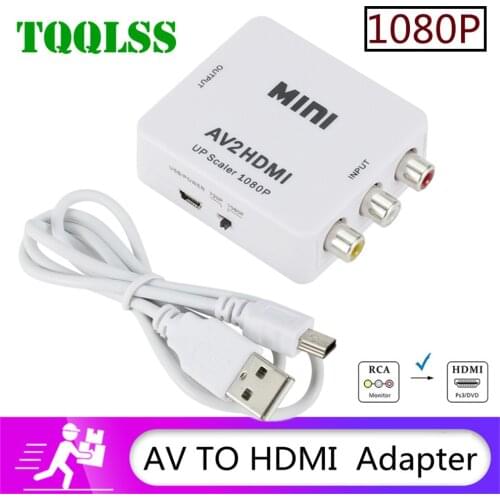 New Full HD Male To Female RCA AV TO HDMI-compatible Converter Adapter Composite CVBS To HDMI-compatible AV2HDMI Audio Converter