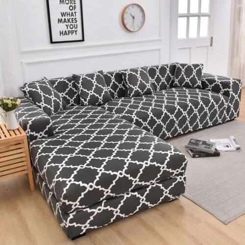 2021 new style printed L shape sofa covers for living room sofa protector anti-dust elastic stretch covers for corner sofa cover