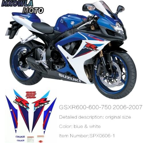 Motorcycle For GSXR600-750 06-07years K6 07 Full Kit High Quality Sticker Decal