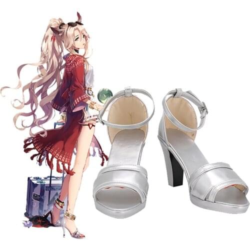 Game Arknights Gitano Cosplay Shoes High Heel Sandals Custom Made