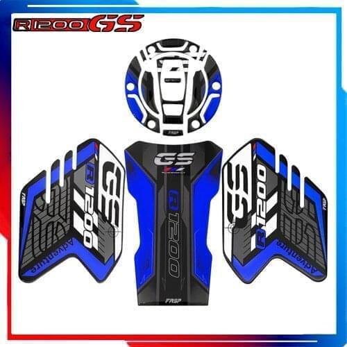 Suitable For BMW 3D Motorcycle Dticker Accessories R1200GS GSR1200 Fuel Tank Sticker Fish Bone Sticker Racing Anti-Skid Modifica