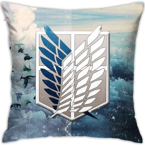 Anime Attack On Titan Double Picture Pillowcase Pillow Case Cover Cushion Seat Bedding 45*45cm