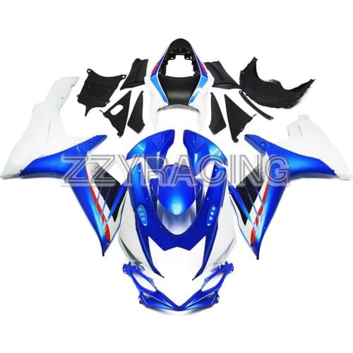 Full Motorcycle Fairings Kit for Suzuki GSXR600 GSXR750 K11 2011 2012 2013 2014 2015 2016 ABS Plastic Body Work White Blue Cover