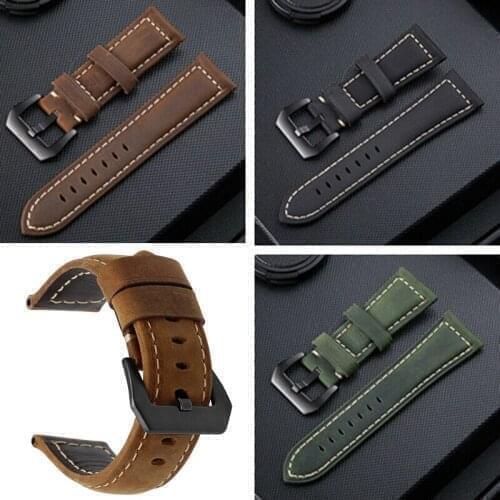 Watch Accessories Watch Strap 20mm 22mm 24mm 26mm Vintage Crazy Horse Leather Watch Bracelet Band For Panerai Fossil Watchband