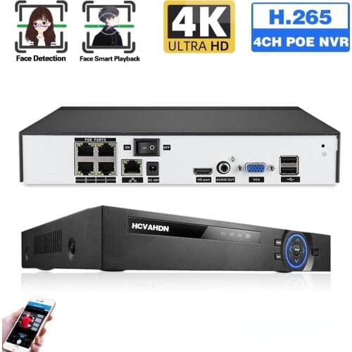 H.265 NVR Poe 48V 1080P 5MP HDMI HD Network Video Recorder For IP Camera P2P Motion Detection Access Cctv Nvr Recorder 4ch