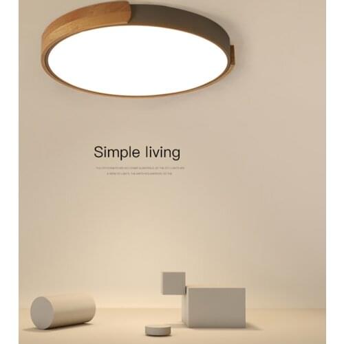 Led ceiling lamp simple modern creative personality art macaron living room Bedroom round solid wood room lamps support 110-240V