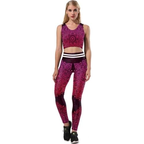 SzBlaZe Brands New Datura Print Tank Tops Legging (Sell By Separate) Summer Autumn Sexy Funny High Waist Costume Clothing