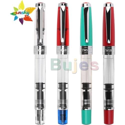 Twsbi Diamond 580 Piston ink absorbing pen student adult calligraphy transparent demonstration pen EF/F/M NIB Office Supplies