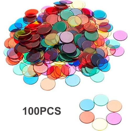 100Pcs Montessori Color Cognitive Math Learning Education Toys For Children Magnetic Stick With Plastic Coin Kids Toys