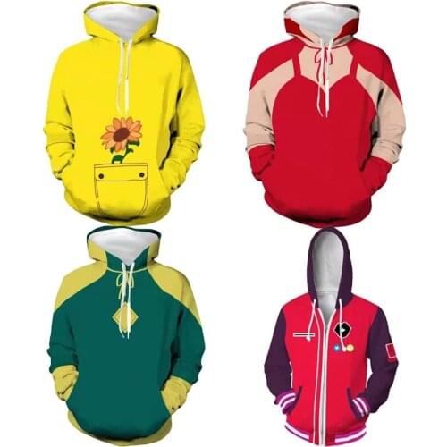 2021 Anime WONDER EGG PRIORITY Cosplay Hoodies Ohto Ai Costumes Kawai Rika Jackets Hooded Zipper Coats Hooded Sweater