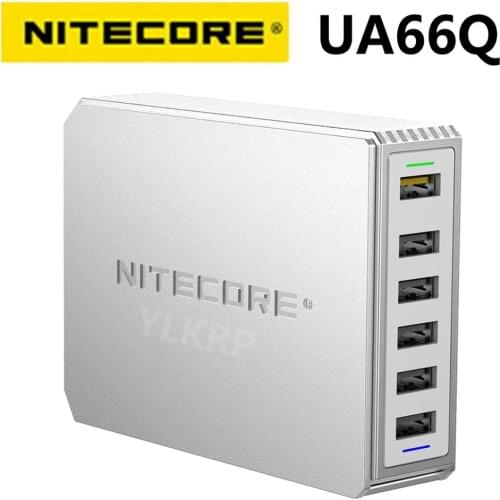 NITECORE UA66Q 6-port USB fast charging adapter, can charge 6 devices at the same time