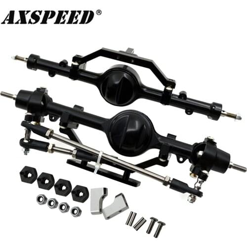 AXSPEED RC Car Front & Rear Axle ARB Edition Alloy Metal Straight Complete Axle for 1/10 D90 RC Rock Crawler Car Upgrade Parts