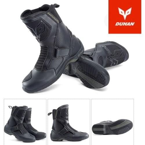 2018 Winter New Knight Protection DUHAN Off-Road Motorcycle Boots Motorcycle riding shoes Motorbike road racing boot Breathable