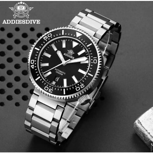 Addiesdive New Arrival 1000m Diver Watch Automatic NH35A Divers Watch Men Mechanical 316L Steel c3 Luminous Watch Sapphire NH35
