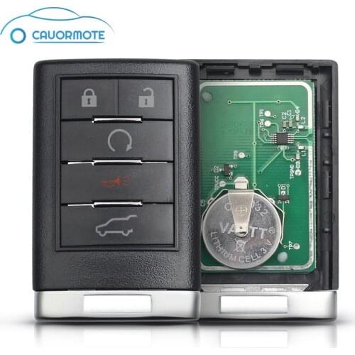 For Cadillac CTS DTS STS Escalade Remote Key 5 Buttons 315Mhz Electronic Chip Remote Start Car Key Fob Central Locking Car Key