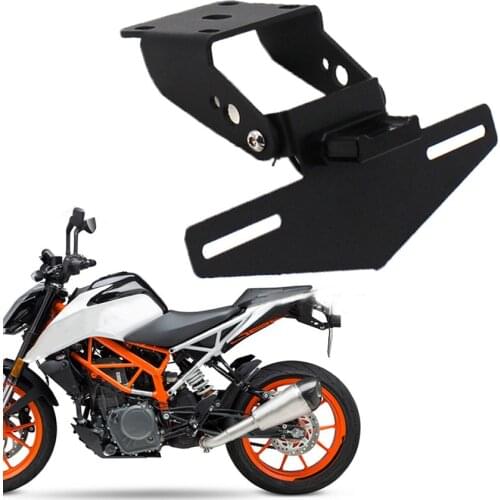For RC390 Duke390 Duke250 2017 2018 2019 Motorcycle Eliminator License Plate Holder Plate Adjustable Angle with LED Light