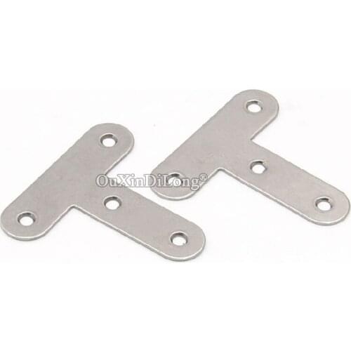 Brand New 100PCS 304 Stainless Steel "T" Furniture Reinforced Corner Braces Joint Board Frame Shelves Support Brackets Connector