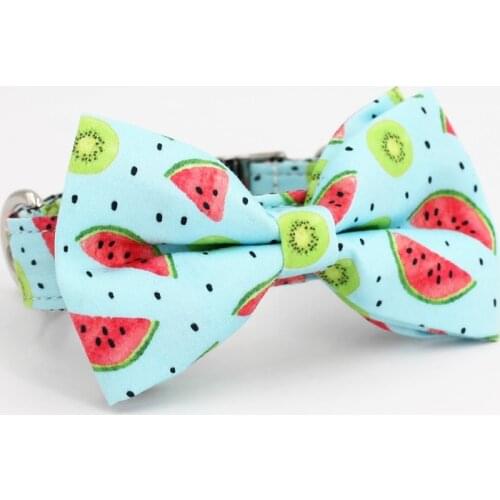 Watermelon Dog Collar Bow Tie with Metal Buckle Big and Small Dog&Cat Collar Pet Accessories