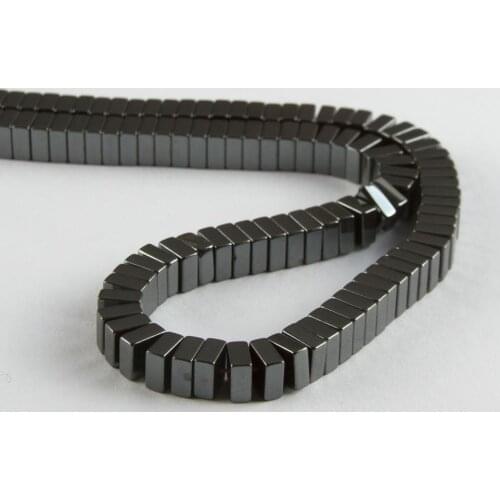 Hematite Thick Square Stone 6 mm