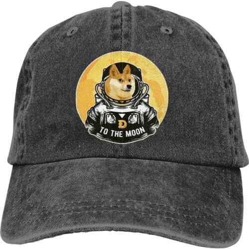 Summer Cap Sun Visor The Moon Doge In Space Hip Hop Caps Dogecoin Cryptocurrency Miners Meme Cowboy Hat Peaked Hats