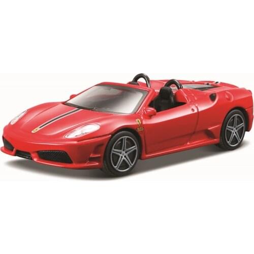 Bburago 1:43 Scale Ferrari SCUDERIA SPIDER 16M Alloy Luxury Vehicle Diecast Pull Back Cars Model Toy Collection Gift