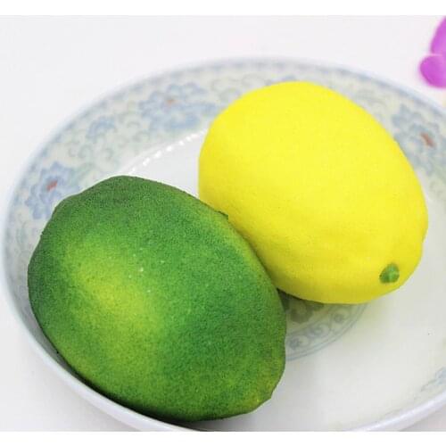 1pc Vegetables fruit Model House Kitchen Party Home Decoration fruit Bubble simulation Fake Lemon fruits Artificial