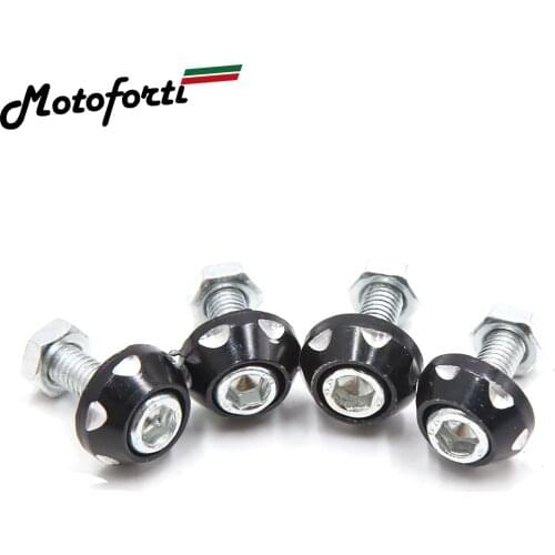 Motoforti 4pcs 6pcs 10pcs 16pcs 24pcs Aluminum Alloy Decorative License Plate Bolt Screw For Car Motorcycle