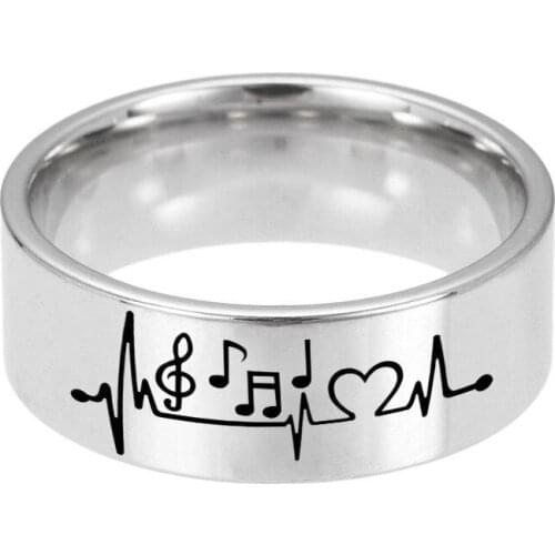 Music Rings Best friend Gift Wedding Band Rings For Women &Men Drop Shipping YLQ6530