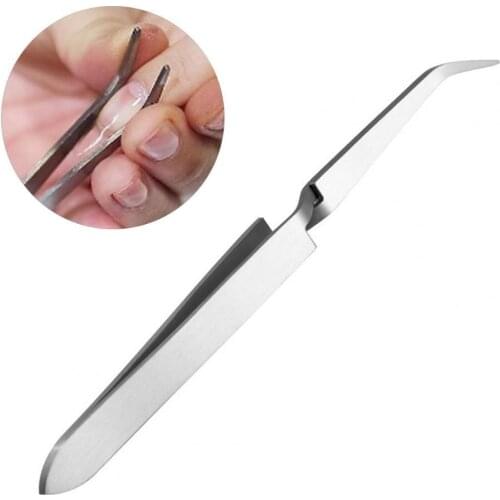 Stainless Steel Nail Tweezers Shaping Styles Easy to Use Manicure Tools Pinching Clamp Nail Art Rhinestones Picking Tool