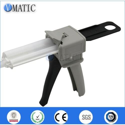 Free Shipping 50ml 10:1 Dual Manual Cartridge Caulking Plastic Dispenser Applicator 2 Part Epoxy Resin Caulk Mixing Gun