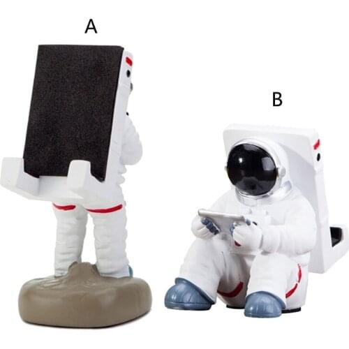Resin Astronauts Ornaments Universal Cell Phone Stand Holder Bracket Gift Toys Home Office Desk Decoration Birthday Part