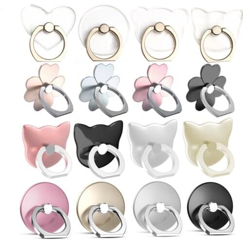 Finger Ring Mobile Phone Smartphone Stand Holder for IPhone XS Huawei Samsung Cell Smart Round Phone Ring Holder Car Mount Stand