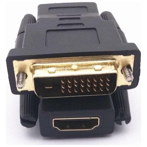 Gold-Plated DVI To Adapter Computer DVI Male 24+1 Female DVI Revolution HDMI-compatible Female Adapter