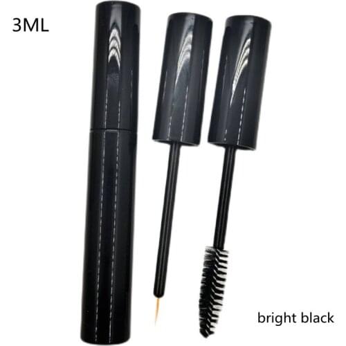 Wholesale 3ml Lip GlossTubes Empty Eyeliner Bottle Mascara Tube Container Black/Clear bottle DIY Make Up Tool