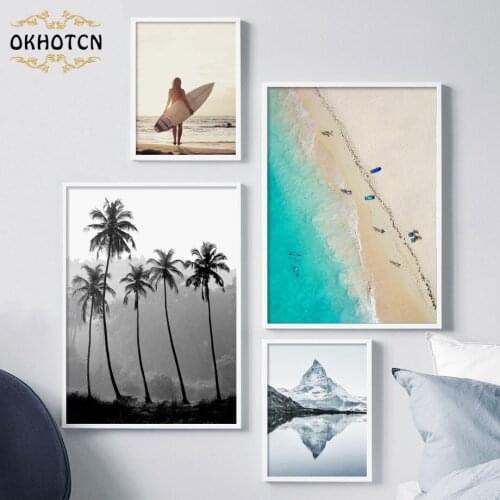 Nordic Natural Scenery Wall Art Print Canvas Painting Landscape Posters And Prints Wall Pictures For Living Room Home Decoration