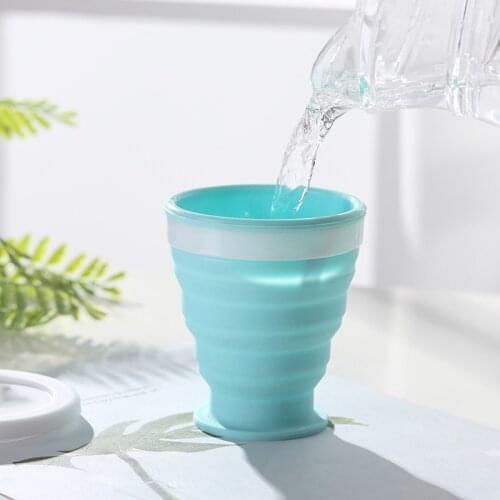 Coffee Cup Folding 200ml Silicone Cup Portable Telescopic Drinking Collapsible Coffee Cup Multi-function Foldable Silicone Mug