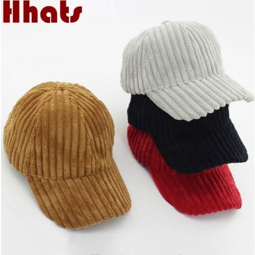 Corduroy Winter Baseball Cap For Women Men Solid Striped Autumn Female Snapback Hat Fashion Vintage Trucker Hat Cap Gorras Bone