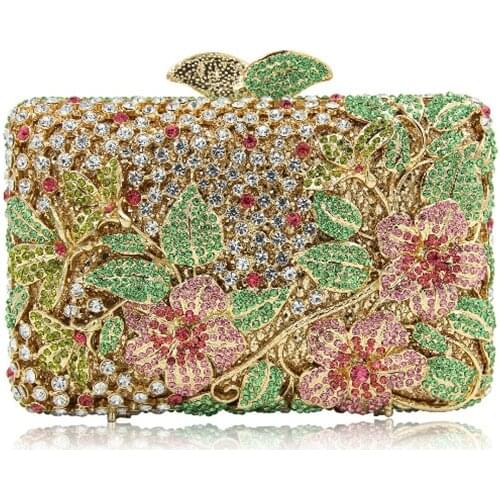 XIYUAN BRAND luxury ladies designer evening party wedding bridal day clutches women night club handbag purses gold Leaf wallet