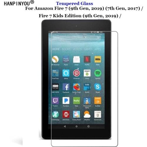 For Amazon Fire 7 (9th Gen 2019) (7th Gen 2017) / Fire7 Kids Edition (9th Gen 2019) Tempered Glass 9H 2.5D Screen Protector Film