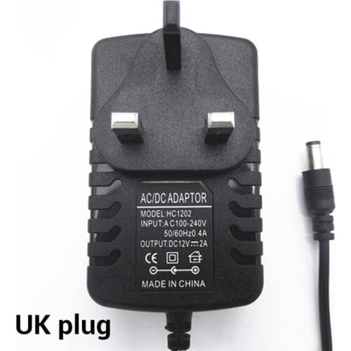1Pcs AC 110-240V DC 12V 2A Universal Power Adapter Supply Charger Adapter US/EU/UK Plug for LED Strip