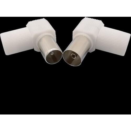 2/5/10 Pair 90 Degrees TV Plug Jack RF Coaxial Antenna Connectors Right Angle TV Male Female Solder-free Socket Aerial Adapter