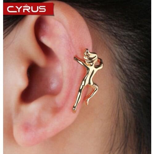 2019 Fashion Stereoscopic Human Form Clip Earrings For Women Clip Oorbellen Without Piercing Ear Cuff Brincos 2019 Femme Bijoux