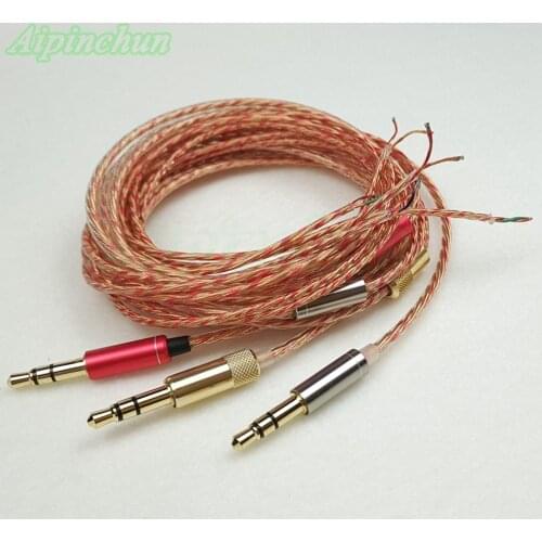 Aipinchun 3.5mm 3-Pole Line Type Jack DIY Earphone Cable Headphone Repair Replacement OFC Wire Cord A37