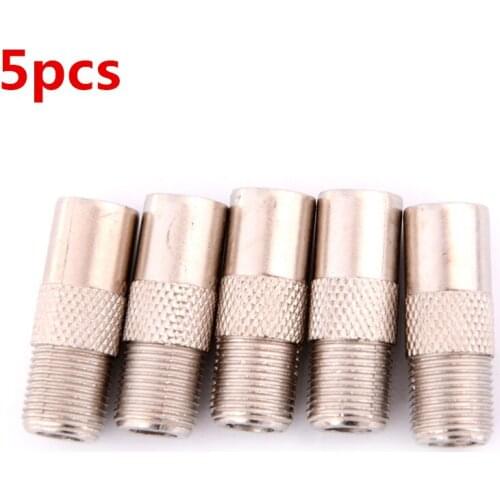 5 Pcs Aluminium Alloy F type Socket to Coax RF IEC Aerial Plug Male Adapter Twist On Connector