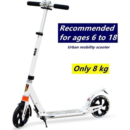 Youth aluminum alloy city travel tool unisex convenient two-wheel foldable travel scooter young boy