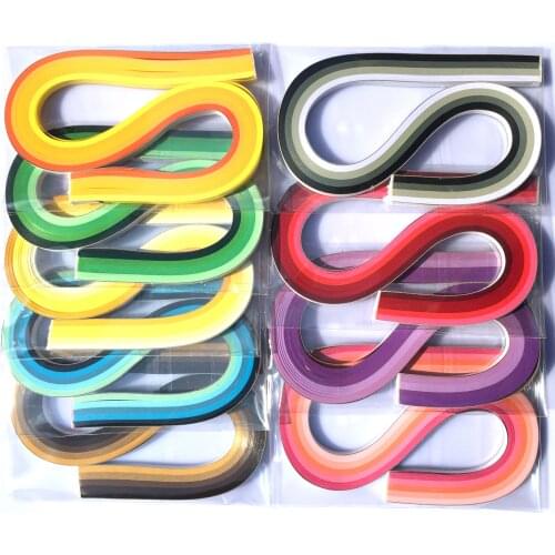 9 sets gradient color assort 3MM/5mm Quilling Paper Strips (39cm length) for DIY card making