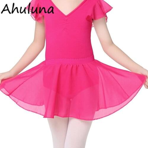 Ballet Dance Skirt Girls Chiffon Skirt Elastic Band Apron Half-length Clothing D01601