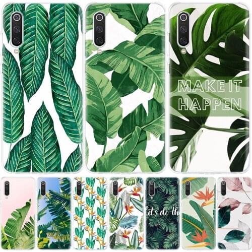 Summer Banana Leaf Phone Case for Xiaomi Redmi Note 10 9 9S 8T 8 7 8A 7 7A 6 6A 9A 9C S2 K20 K30 Pro Fashion Cover Coque