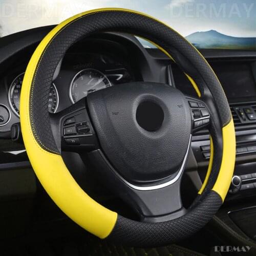 Steering Wheel Cover Micro Fiber Leather Size M Fit Most cars