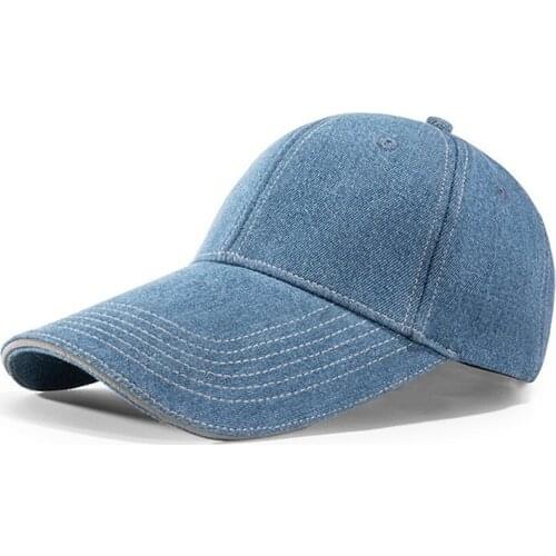 Denim Fabric Baseball Cap Fashion Long Brim Sun Hat